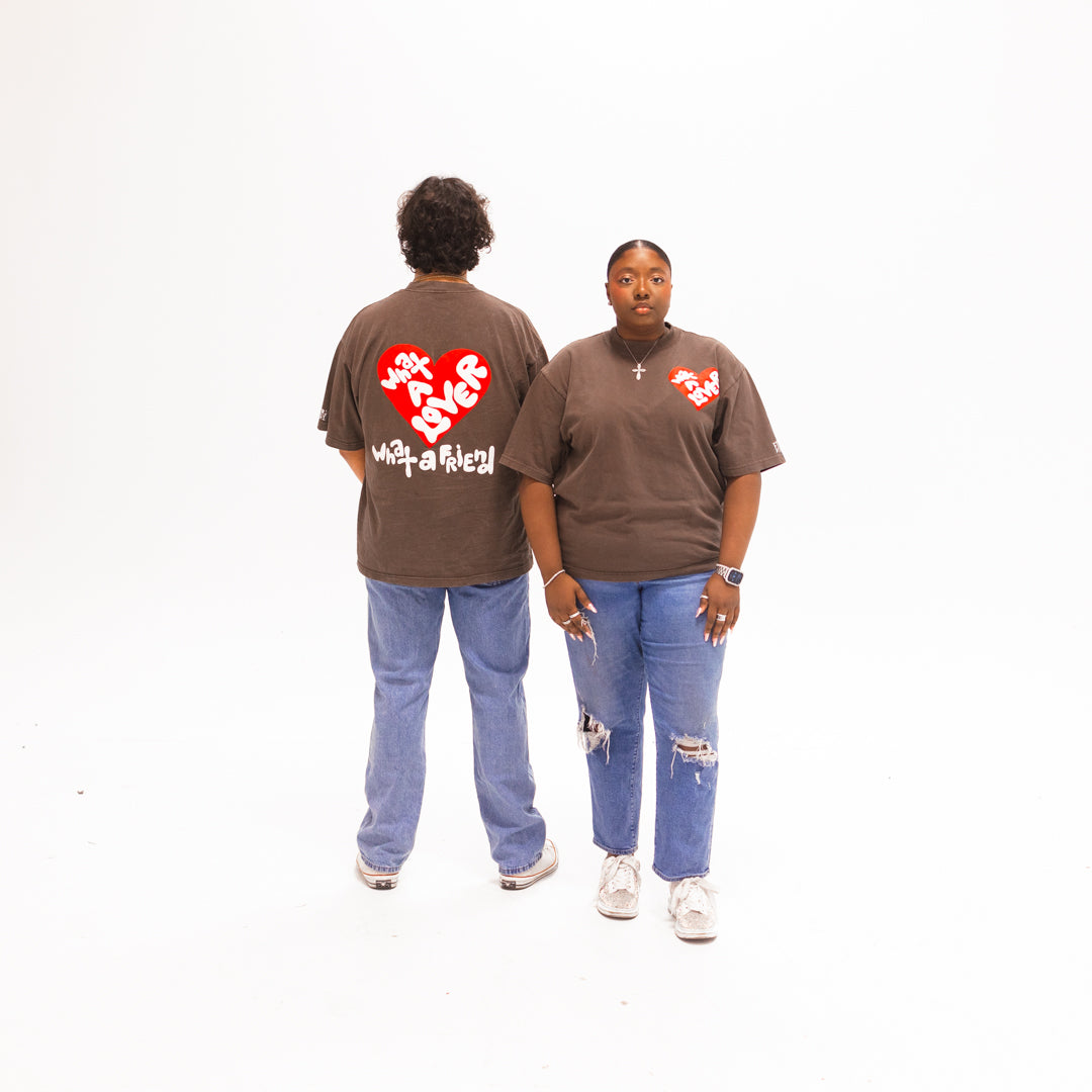 What A Lover Tee - Brown